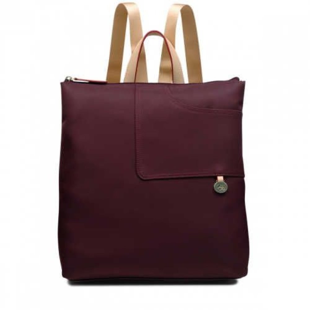 Gently used RADLEY LONDON Burgundy and Tan Backpack